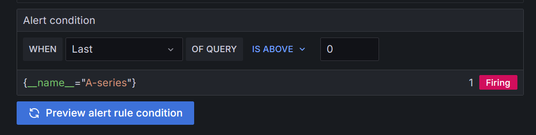 A preview of a firing alert A preview of a firing alert